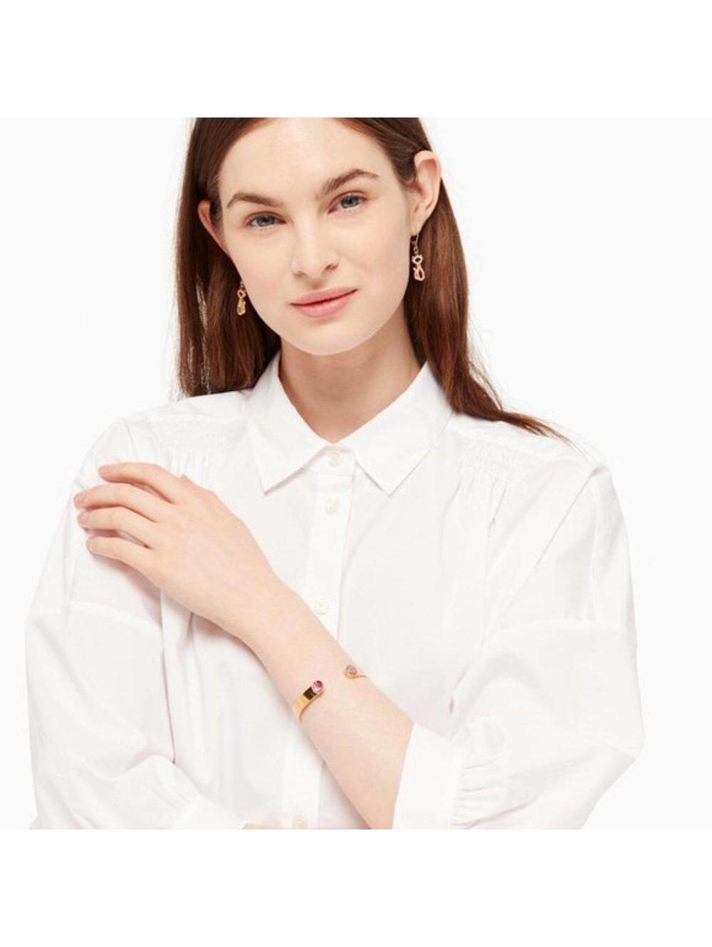 Kate Spade Forever Gems Cuff Bracelet Pink AB - Picture 5 of 6